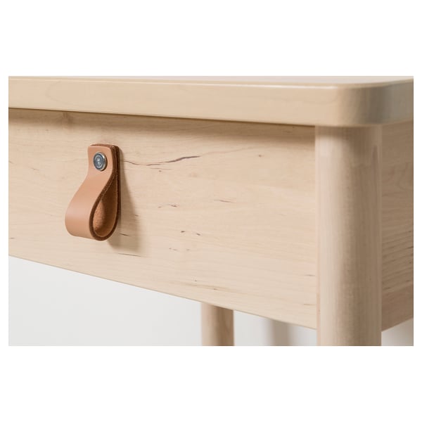 BJÖRKSNÄS Bedside table, birch, 48x38 cm