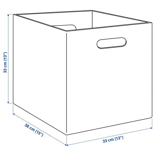 BLÄDDRA Box, grey, 33x38x33 cm