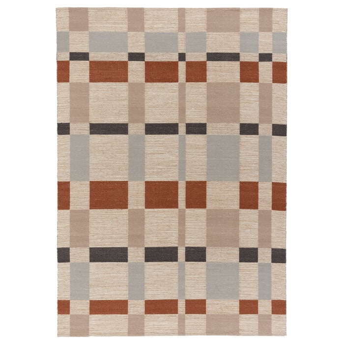 BRÖNDEN rug, low pile, handmade beige, 170x240 cm
