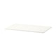 Product BOAXEL white shelf, rectangular, simple design, made of epoxy-coated steel.