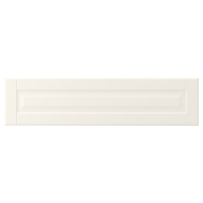 BODBYN off-white kitchen cabinet, rectangular with bevelled panels, lacquered fiberboard.