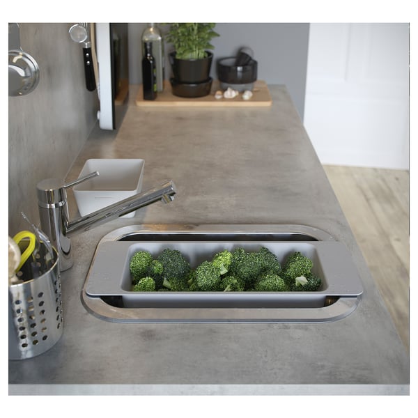 BOHOLMEN Inset sink, 1 bowl, stainless steel, 47x30 cm