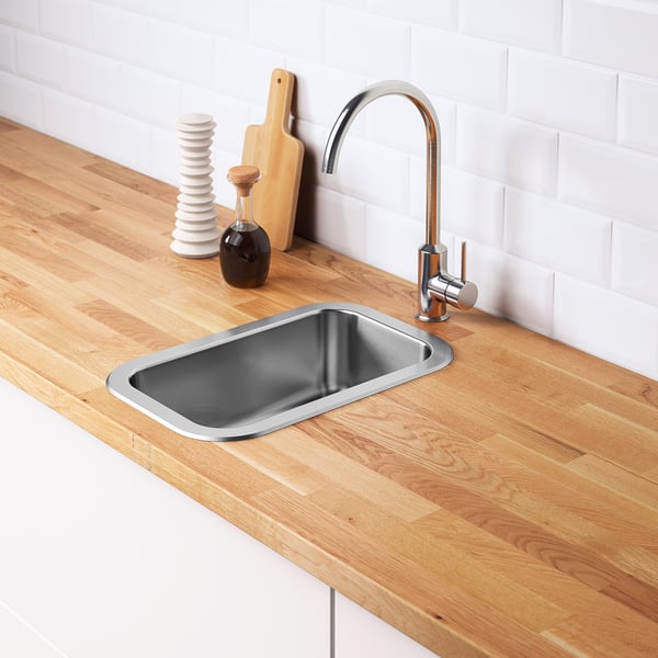 BOHOLMEN Inset sink, 1 bowl, stainless steel, 47x30 cm