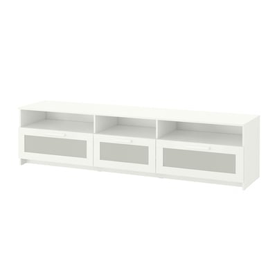 BRIMNES TV bench, white, 216x41x54 cm
