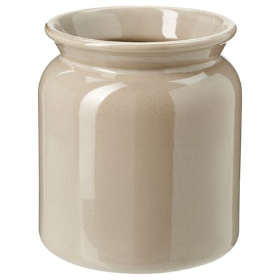 BRUGDHAJ Utensil holder, beige, 15 cm