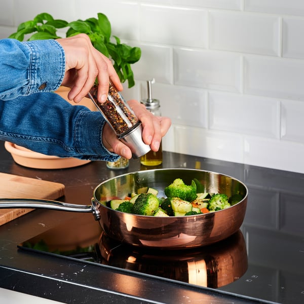 CITRONHAJ Spice mill, clear glass/stainless steel, 15 cm