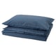 DOFTAKLEJA Duvet cover and pillowcase, dark blue/light brown, 150x200/50x80 cm