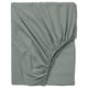 DVALA Fitted sheet, grey-green, Queen