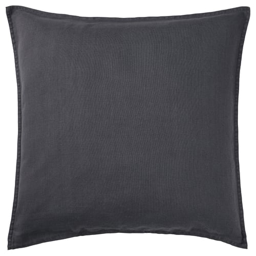 DYTÅG charcoal cushion, square, textured linen cover, hidden zip.