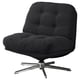 DYVLINGE Swivel easy chair, Kelinge black
