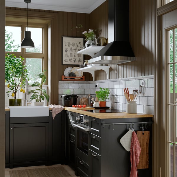 EKBACKEN Worktop, light oak effect/laminate, 186x2.8 cm