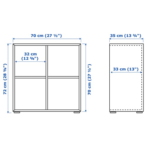 Illustration with measurements for the product: EKET.