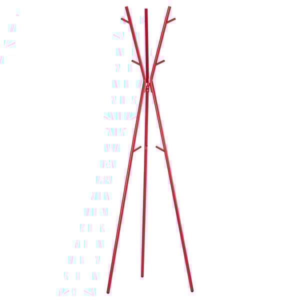 EKRAR Hat and coat stand, bright red, 169 cm
