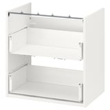 ENHET white bathroom cabinet, rectangular, 2 drawers, sleek design.