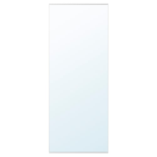 ENHET mirror: rectangle, white border, glass, fits bathroom decor, reflects light.