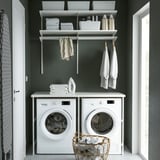 ENHET Storage combination, white/white laminate, 139x63.5x87.5 cm