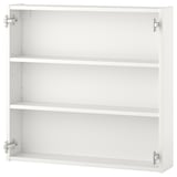 White ENHET wall cabinet with three empty shelves.