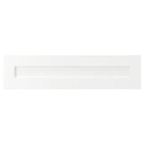 White ENKÖPING cabinet with framed foil-covered wood effect, rectangular.