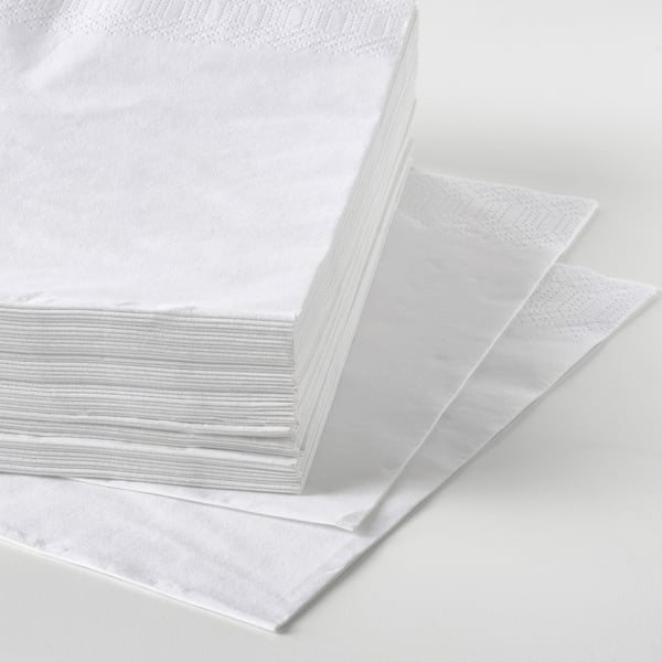 FANTASTISK Paper napkin, white, 24x24 cm