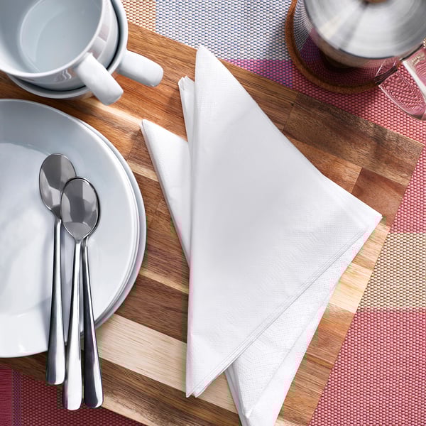FANTASTISK Paper napkin, white, 40x40 cm