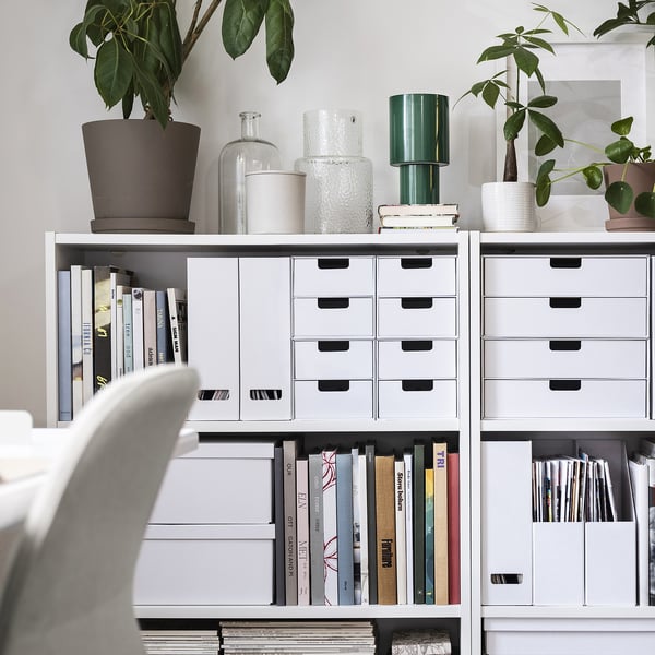 FJÄDERHARV Mini chest with 2 drawers, white, 32x25 cm