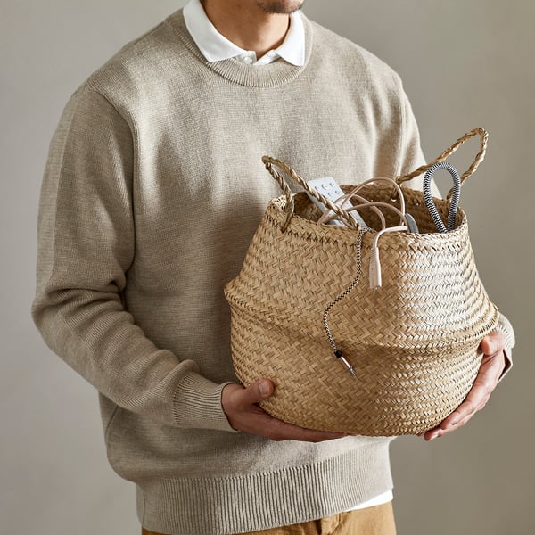 FLÅDIS Basket, seagrass, 25 cm