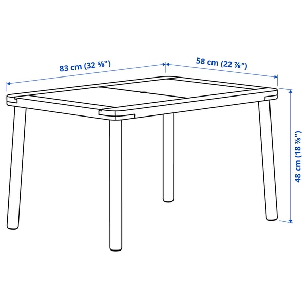 FLISAT Children's table, 83x58 cm