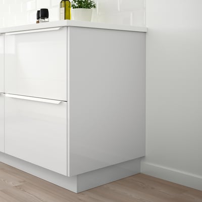 White FÖRBÄTTRA cabinet with 2 drawers, glossy finish, modern design.