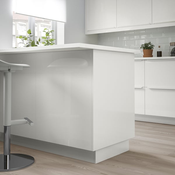 FÖRBÄTTRA Cover panel, high-gloss white, 91x244 cm