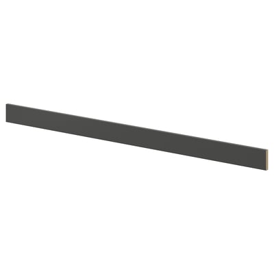 Black recycled wood kitchen cabinet.