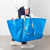 FRAKTA Carrier bag, large - blue 55x37x35 cm/71 l