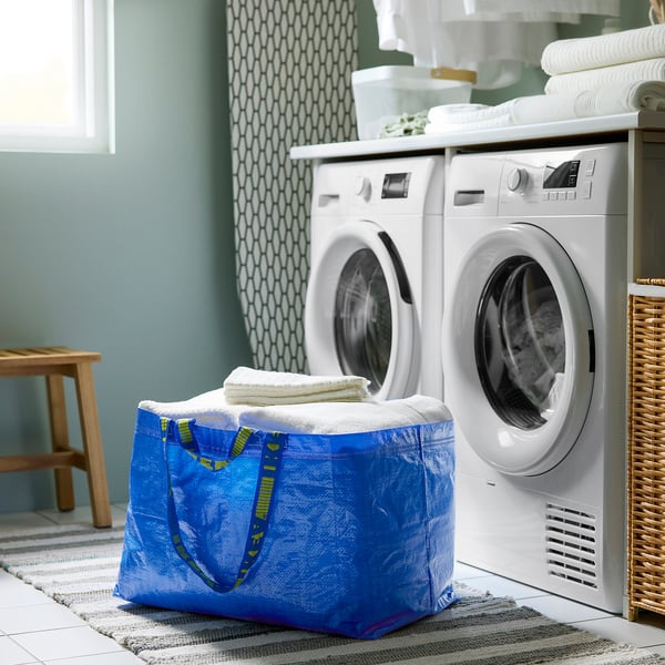 FRAKTA Carrier bag, large, blue, 55x37x35 cm/71 l
