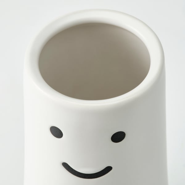 FRÖVÄXT Vase, white, 20 cm