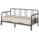 FYRESDAL Day-bed with 2 mattresses, black/Vannareid extra firm, Single