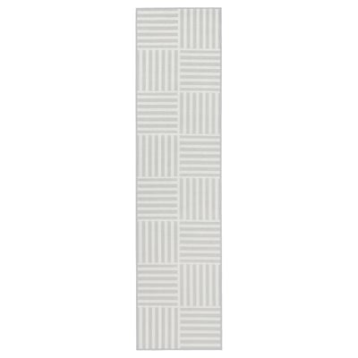 GATUSEKTION Kitchen mat, grey/check, 45x180 cm