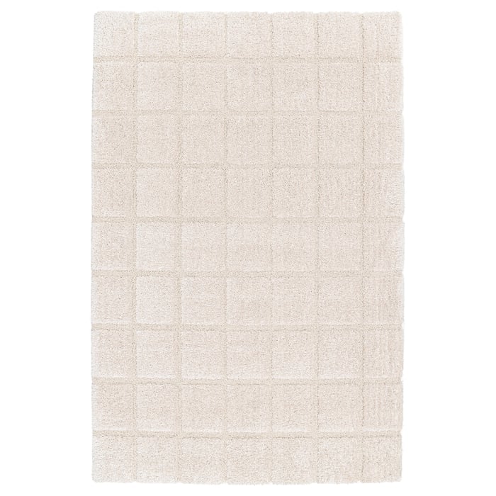 Lounge rugs under $500 in NZ — GEOLOG rug, high pile, off-white, 200x300 cm