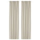 GINSTMOTT Curtains, 1 pair, beige/with heading tape, 145x250 cm