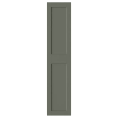 GRIMO Door with hinges, grey-green, 50x229 cm