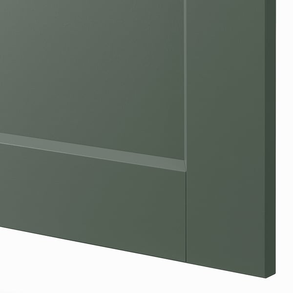 GRIMO Door with hinges, grey-green, 50x195 cm