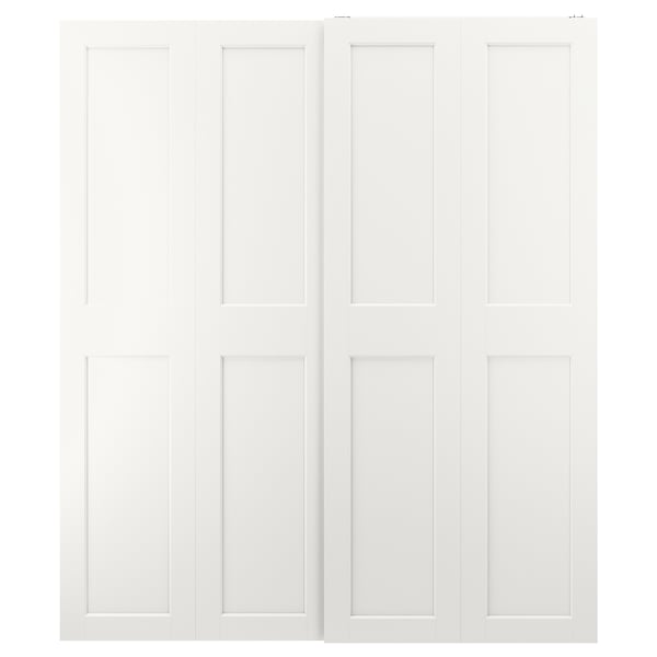 GRIMO Pair of sliding doors, white, 200x236 cm
