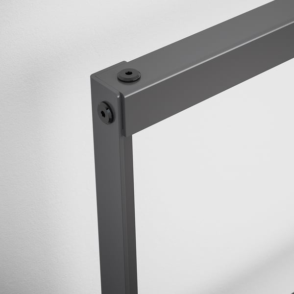 GRIMSBU Bed frame, grey/Luröy, Single