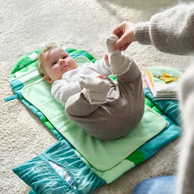 GRÖNFINK Babycare mat, foldable/green, 70x35 cm