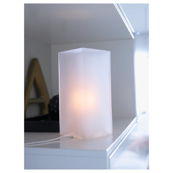 GRÖNÖ Table lamp, frosted glass white, 22 cm