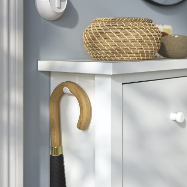 GULLABERG Shoe cabinet with 4 compartments, white, 105x22x107 cm