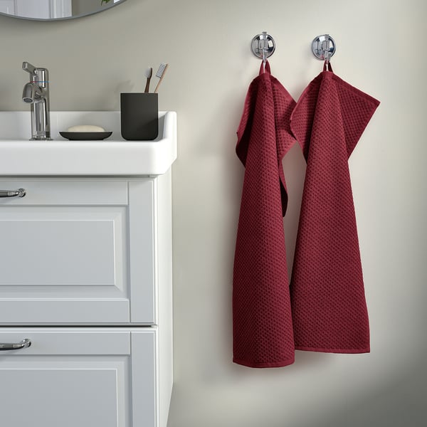 GULVIAL Hand towel, deep red, 40x70 cm