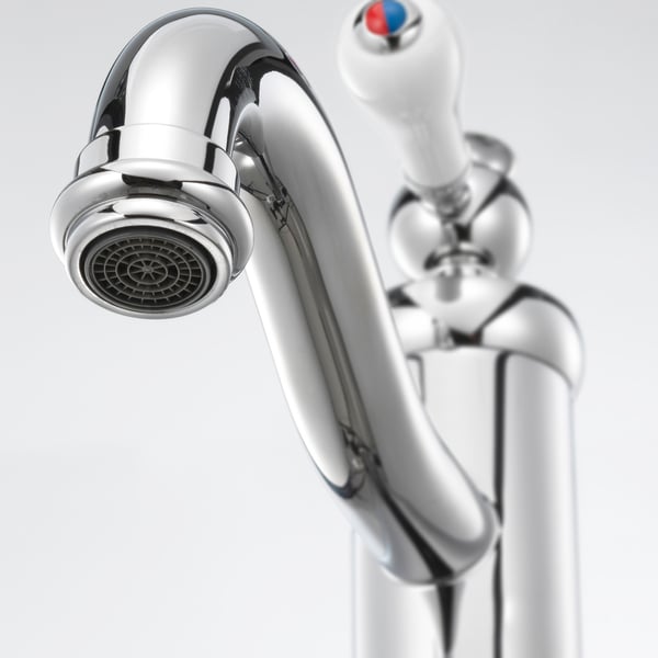 HAMNSKÄR Wash-basin mixer tap, tall, chrome-plated