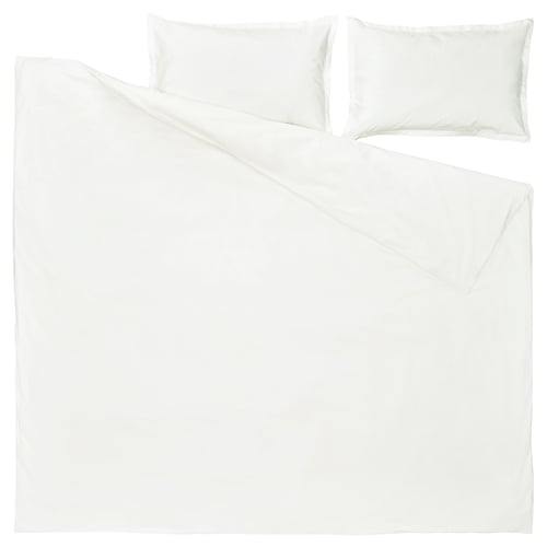White percale bedding set