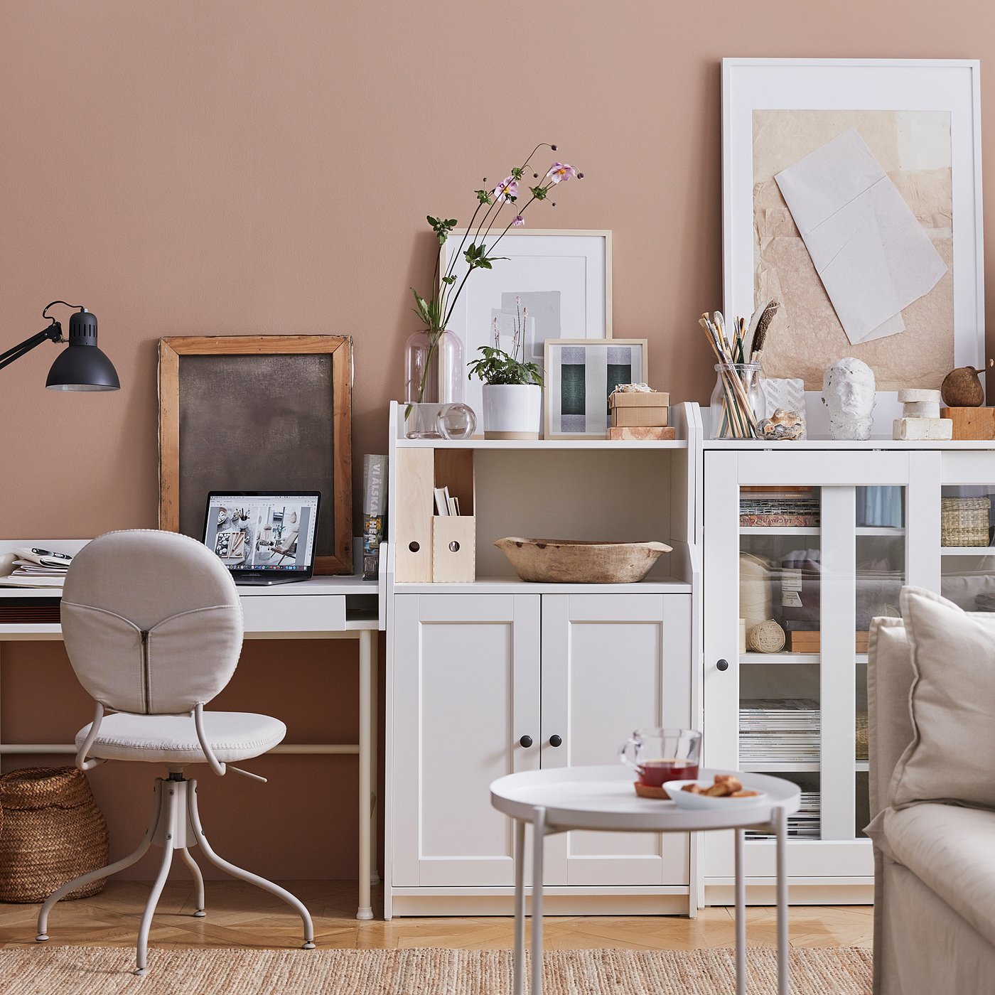 【新品未使用】ikea HAUGA デスク HAUGA ハウガ デスク, ホワイト, 100x45 cm - IKEA