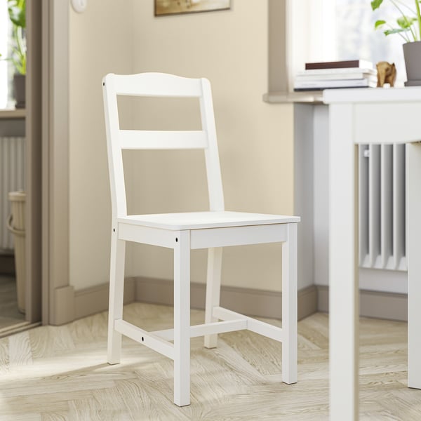 HAUGA / HAUGA Table and 6 chairs, white/white, 168x74 cm