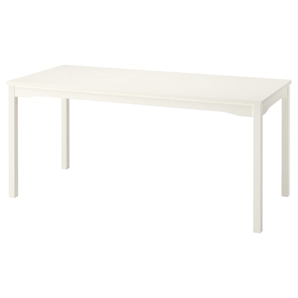 HAUGA Table, white/birch veneer, 168x74 cm